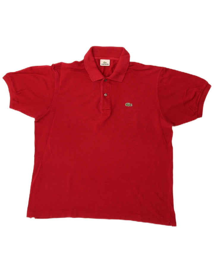 Мужская рубашка-поло Lacoste, размер 5, большая красная хлопковая ткань