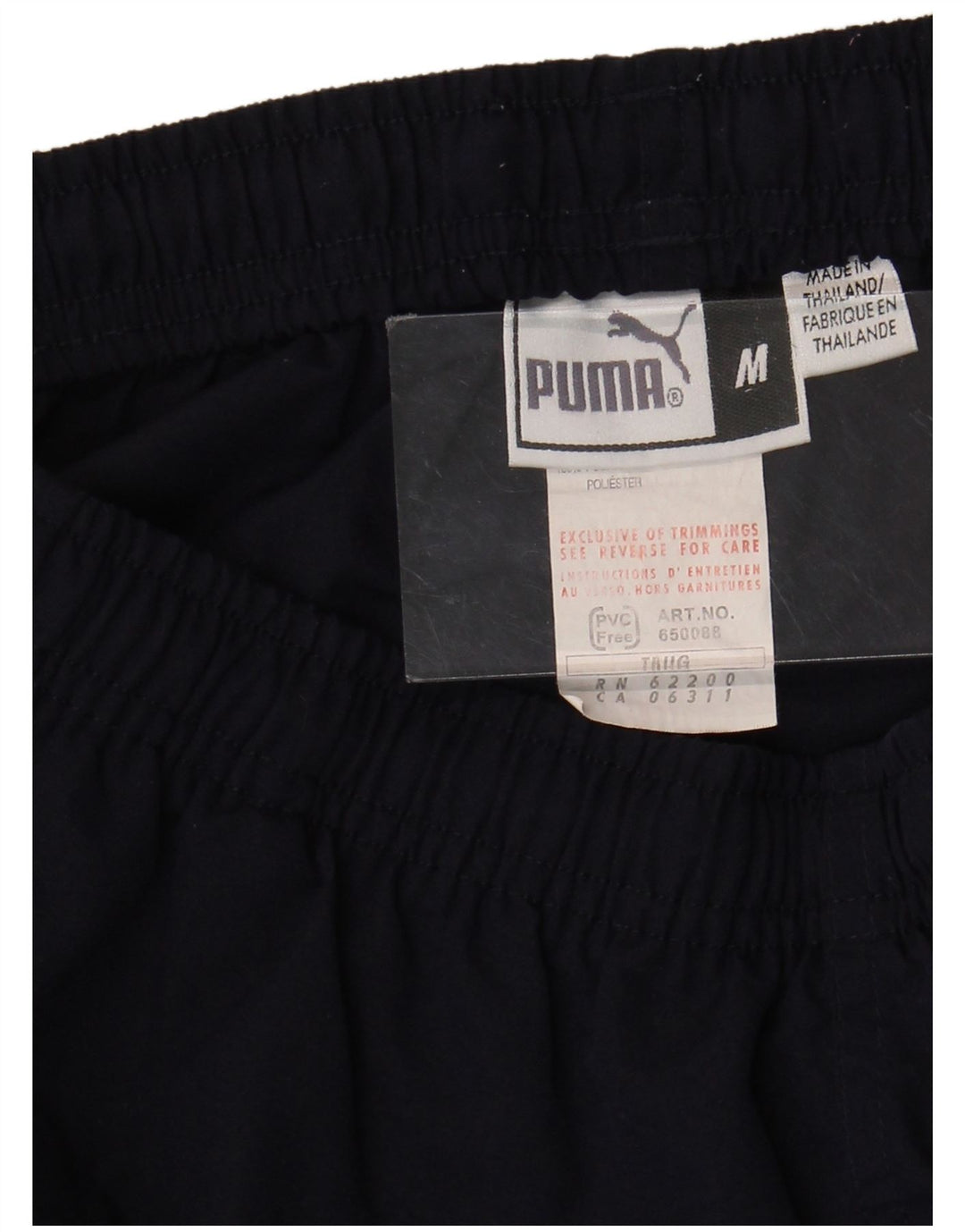 Мужские спортивные шорты PUMA среднего размера, темно-синие, полиэстер с цветными блоками