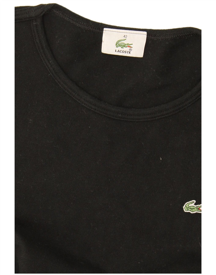 Женская футболка Lacoste, размер 42, большая, черная