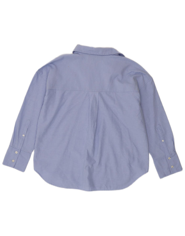 Женская рубашка оверсайз Zara UK 6 XS, синяя, хлопок
