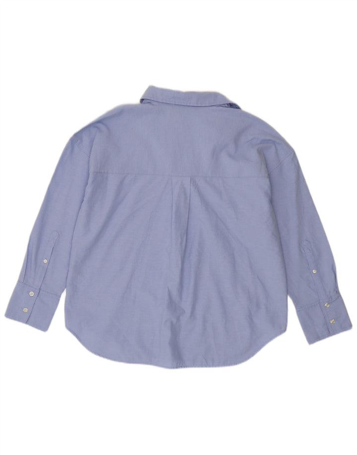 Женская рубашка оверсайз Zara UK 6 XS, синяя, хлопок