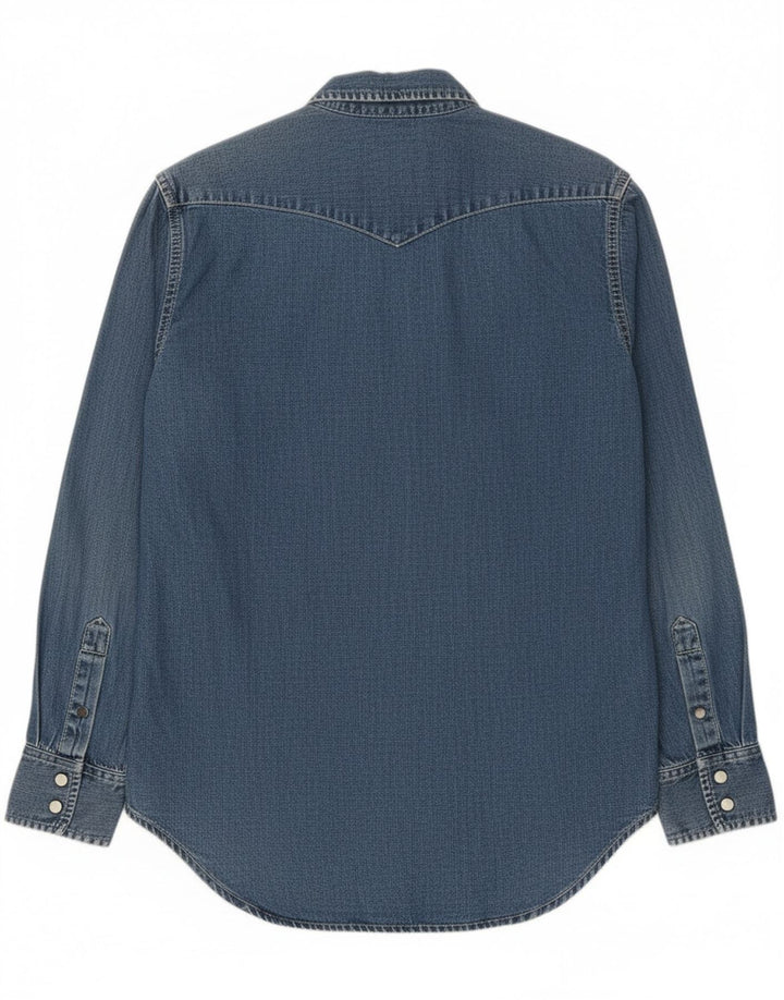 Мужская джинсовая рубашка Levi's, маленькая синяя, хлопок