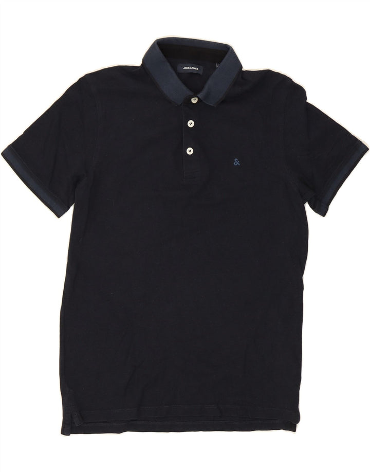 JACK & JONES Mens Polo Shirt Large Navy Blue Cotton Vintage Jack & Jones and Second-Hand Jack & Jones from Messina Hembry 
