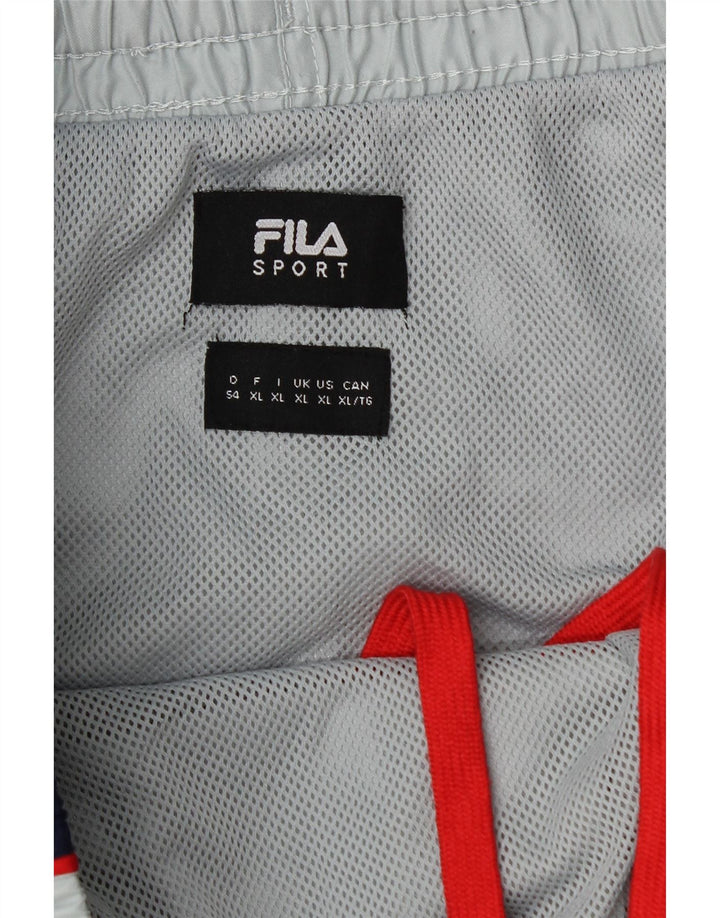 Мужские шорты для плавания Fila XL, серые, полиэстер с цветными блоками
