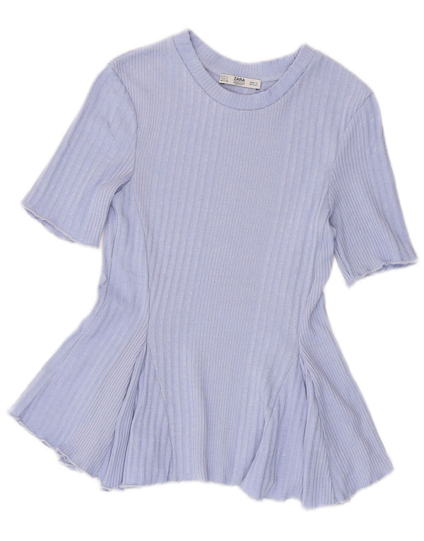 Женский укороченный топ ZARA UK 8, маленький фиолетовый