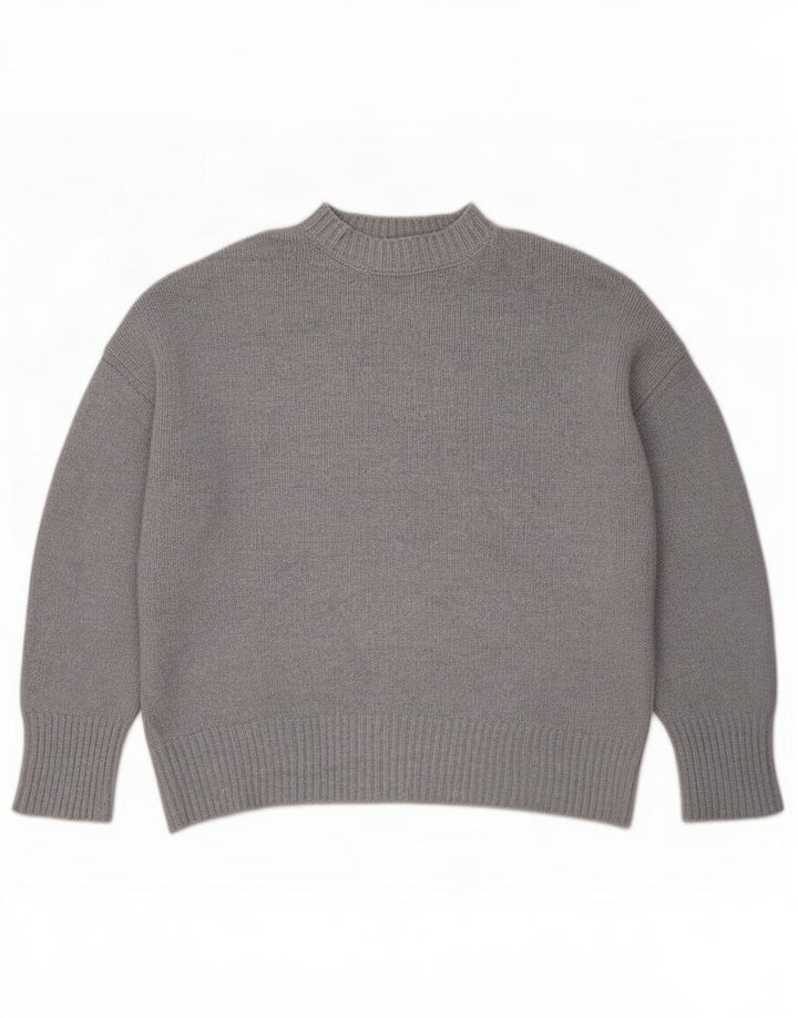 Женский свободный джемпер с круглым вырезом Zara UK 10, маленький синий полиэстер