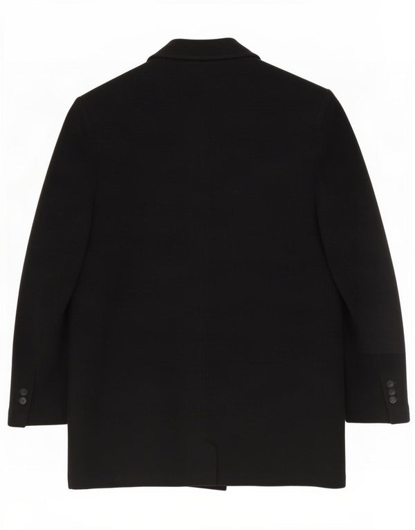 Женское двубортное пальто оверсайз Sisley UK 6 XS, черная шерсть