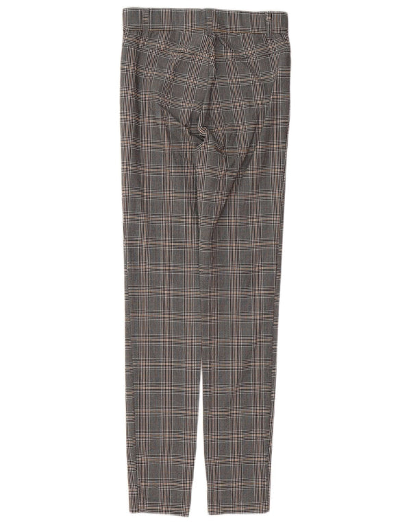 Женские повседневные узкие брюки ZARA, маленькие W26 L28, серые, вискоза с узором «гусиные лапки»