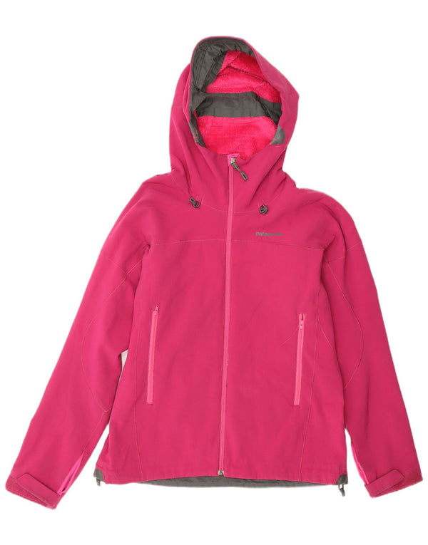 PATAGONIA Womens Hooded Windbreaker Jacket UK 14 Medium Pink Polyester