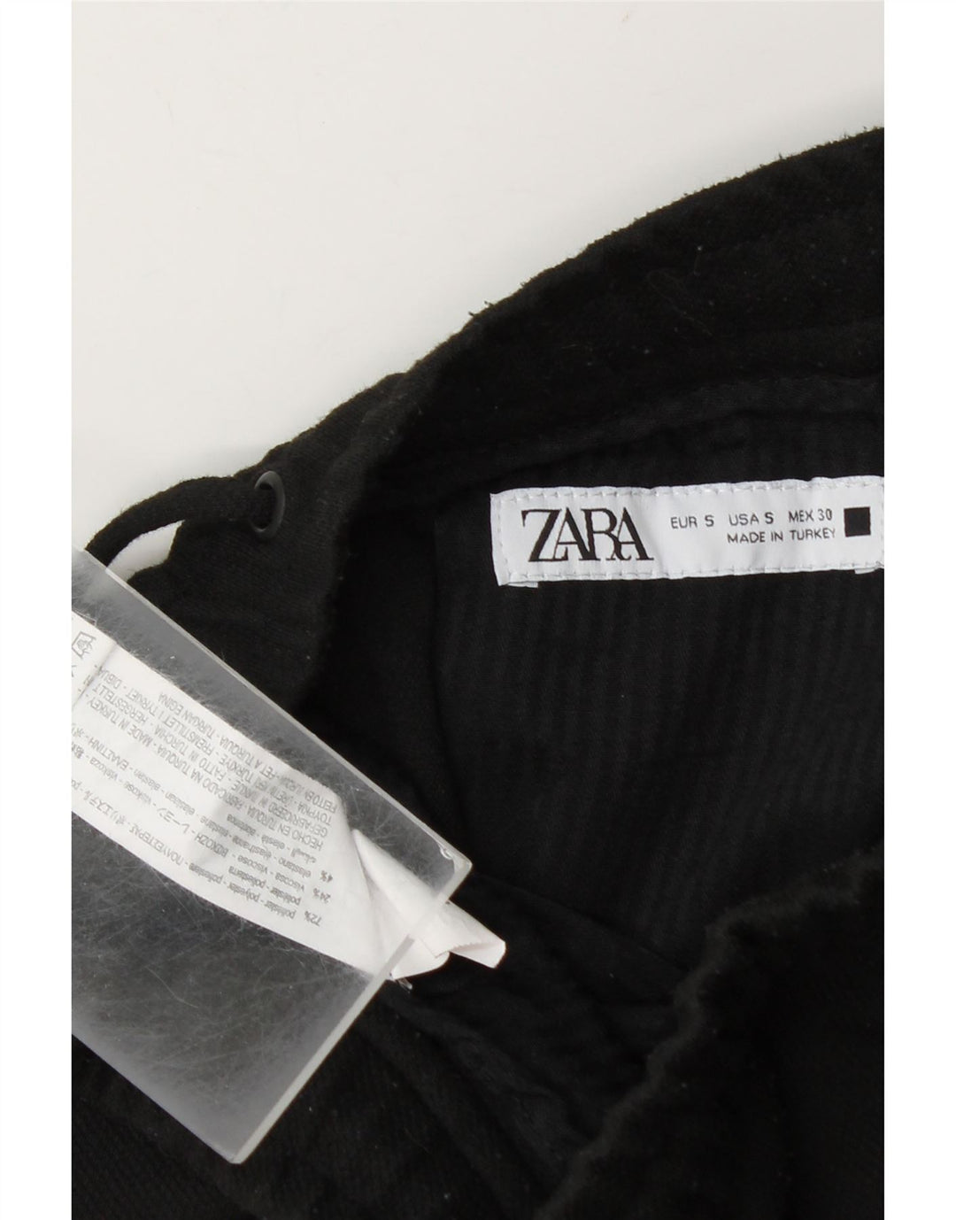 Мужские спортивные шорты Zara, маленькие черные из полиэстера