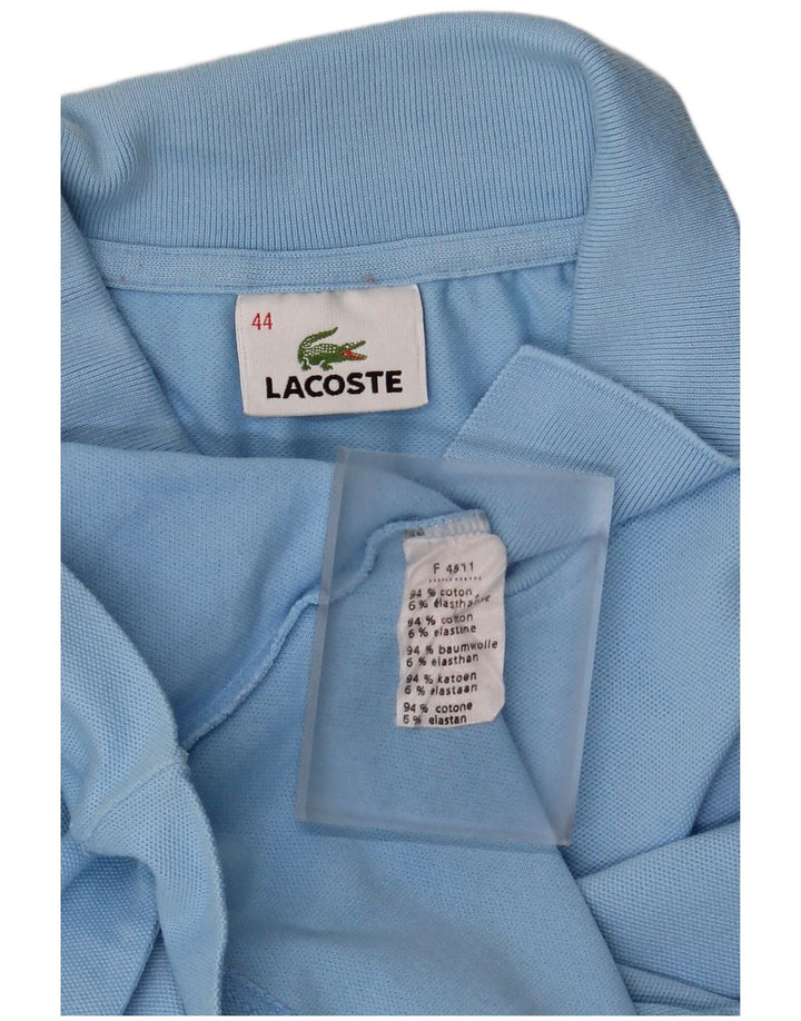 Женская рубашка-поло Lacoste, размер 44, большая синяя, хлопок