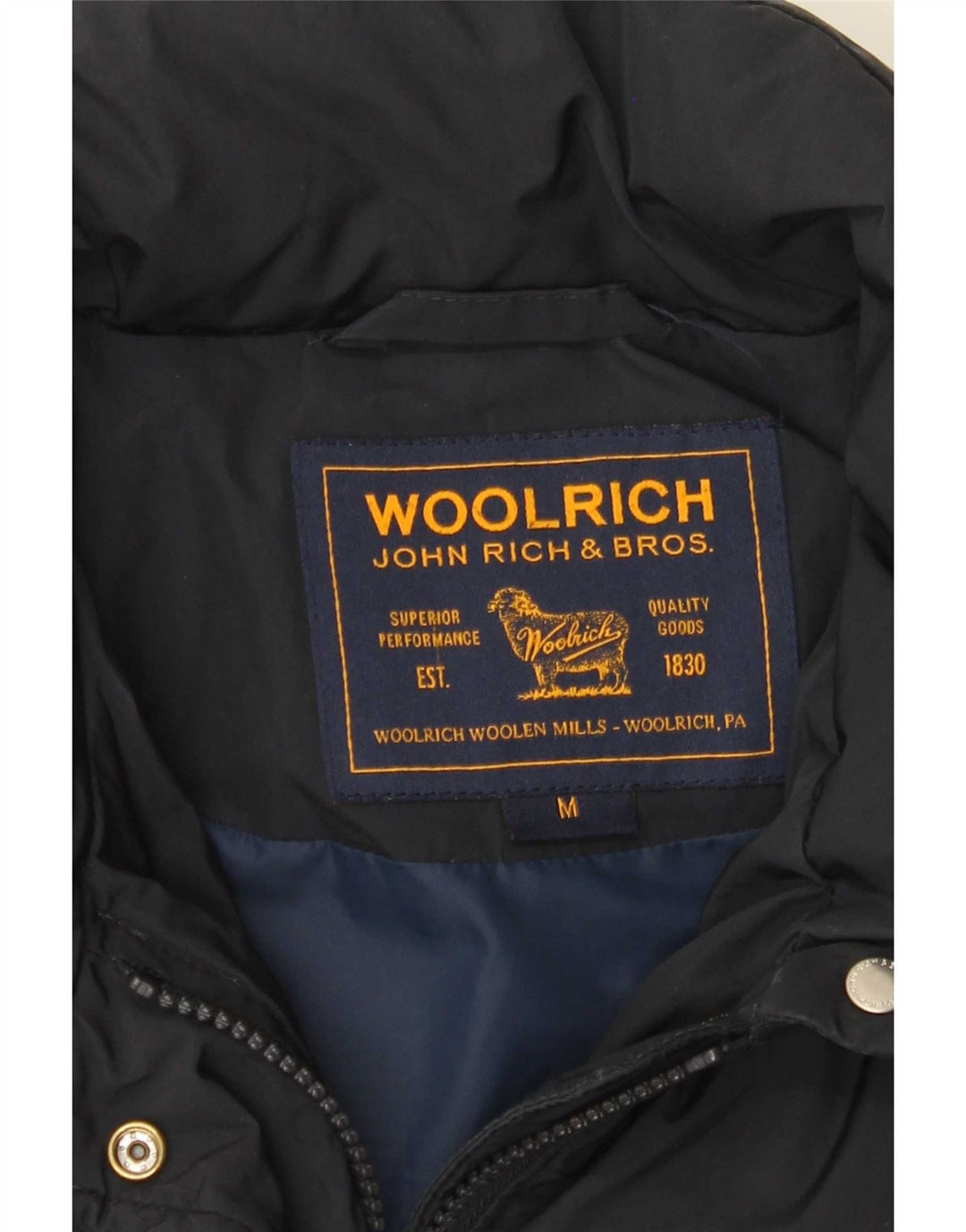 Женская стеганая куртка Woolrich UK 12, средний темно-синий