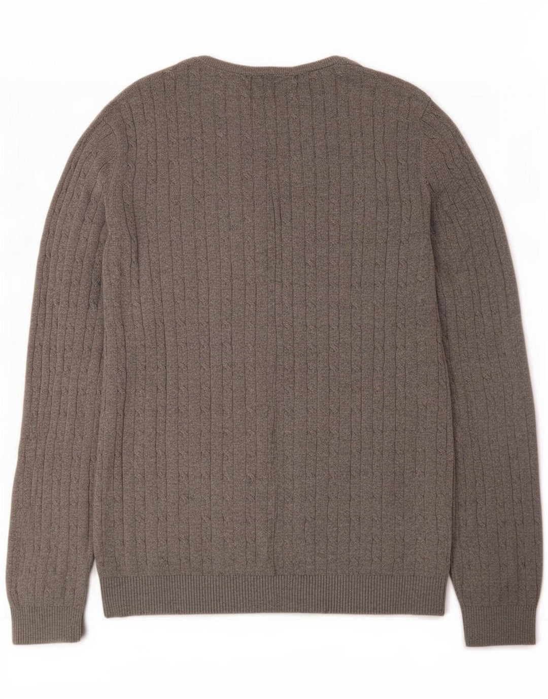 Мужской джемпер с круглым вырезом Jack & Jones, хлопковый свитер среднего серого цвета