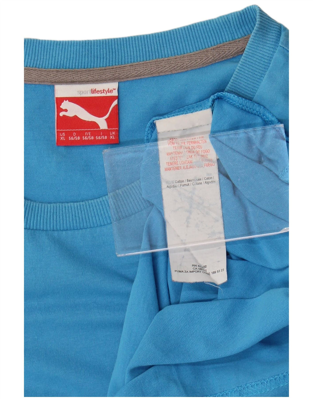 Мужская футболка с рисунком Puma Top XL, синяя, хлопок