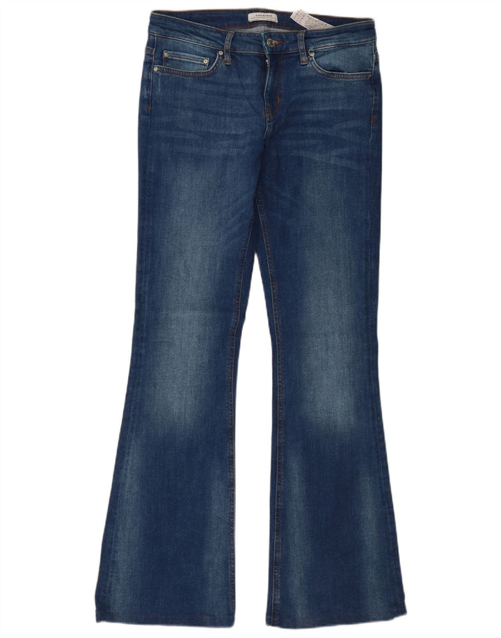 Женские расклешенные джинсы Zara EU 38, маленькие W28 L32, синие, хлопок
