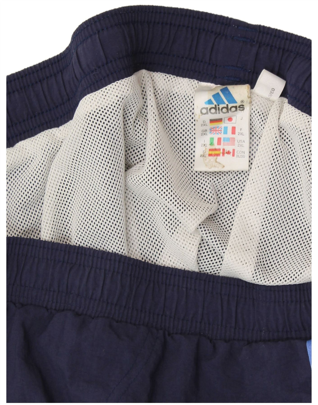 Мужские спортивные шорты ADIDAS 2XL темно-синие из полиэстера