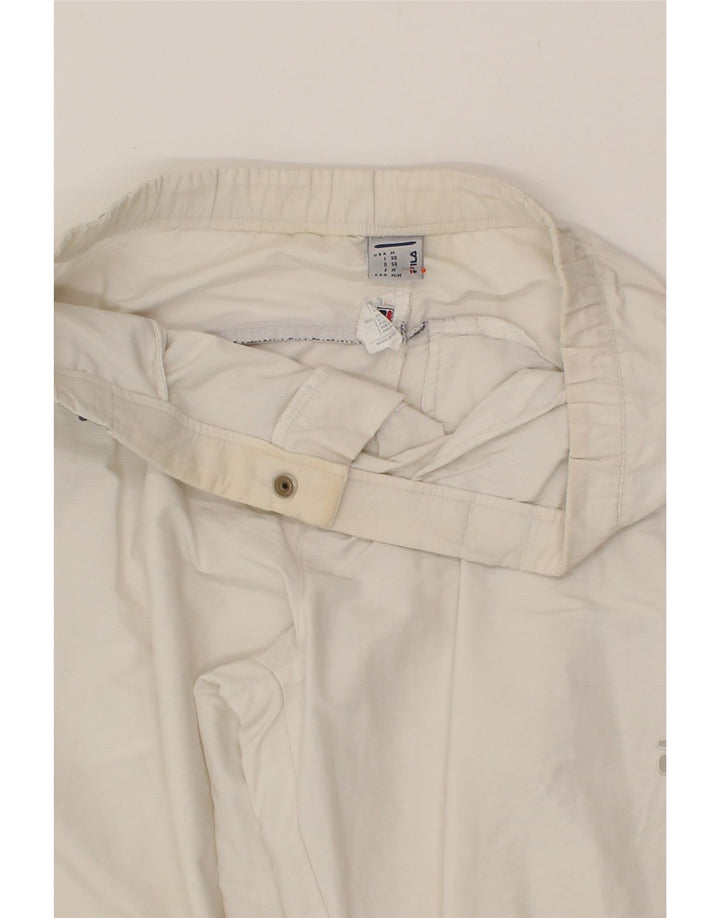 FILA Mens Capri Trousers Medium W32 L23 White Cotton Vintage Fila and Second-Hand Fila from Messina Hembry 
