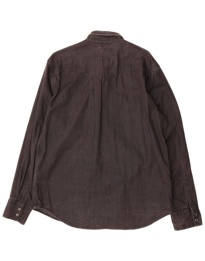 Мужская джинсовая рубашка Levi's XL, черный хлопок