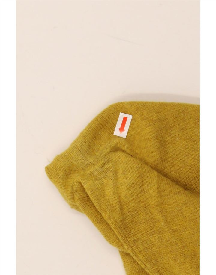 Женский джемпер с высоким воротником Hobbs, Великобритания 14, средний желтый шерстяной свитер