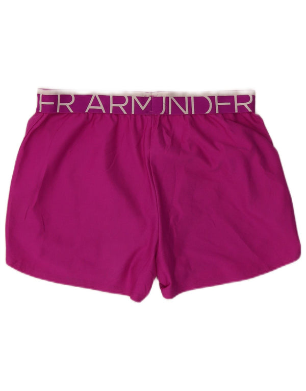 Женские спортивные шорты с рисунком Under Armour Heat Gear UK 10, маленькие розовые