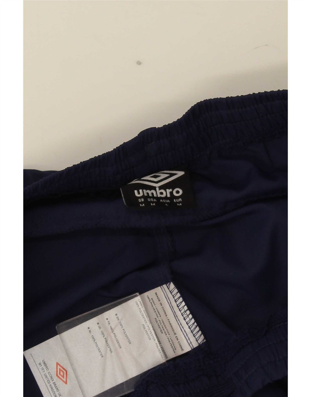 Umbro Мужские спортивные шорты среднего размера, темно-синие, полиэстер