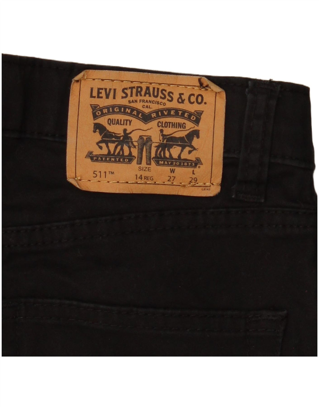 Джинсы LEVI'S Boys 511 Slim 13-14 лет W27 L29, черный хлопок