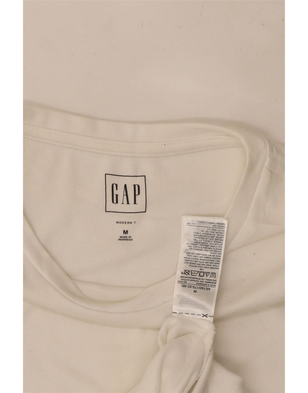 Женская футболка GAP Modern Fit Top UK 12, средний белый хлопок, белый цвет