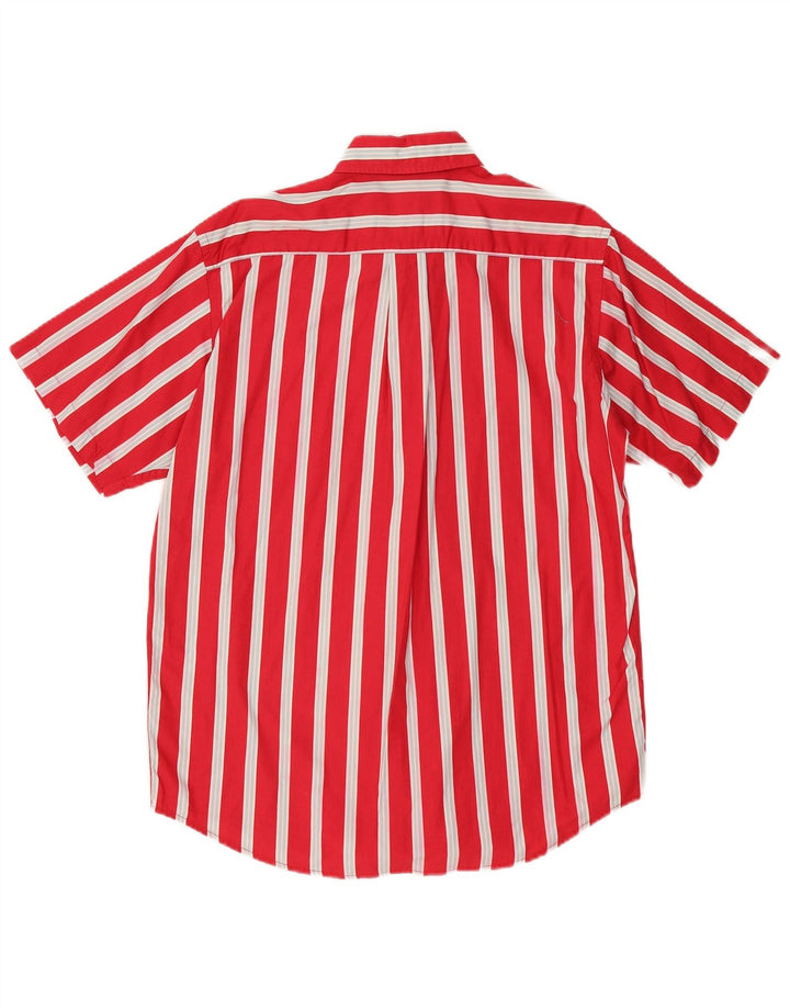 Мужская рубашка с коротким рукавом MURPHY & NYE в красную полоску среднего размера