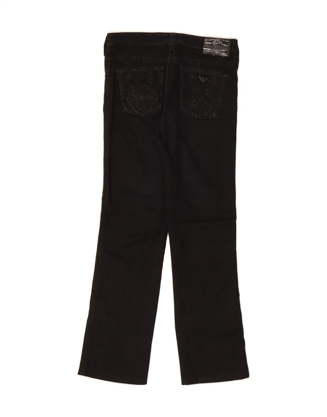 ARMANI Womens Straight Jeans W29 L28 Navy Blue Cotton Vintage Armani and Second-Hand Armani from Messina Hembry 