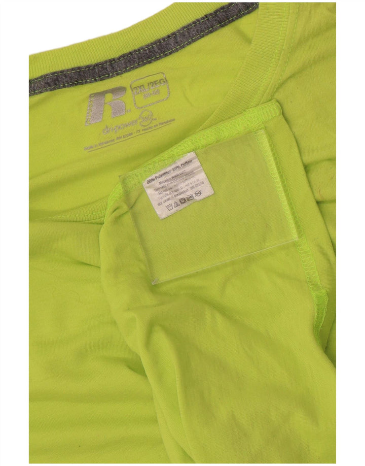 Мужская футболка RUSSELL ATHLETIC Dri-Power 2XL, зеленый полиэстер