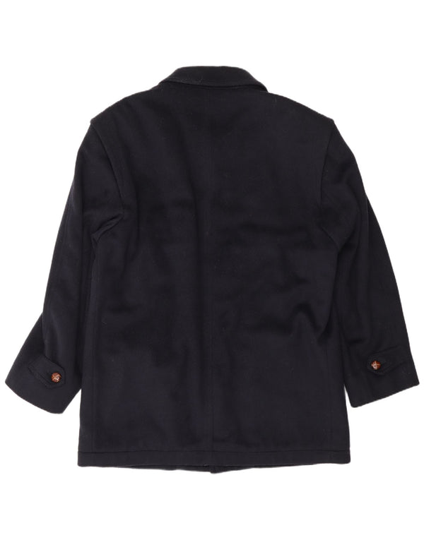 Мужское пальто Lebole UK 14, большое темно-синее шерстяное