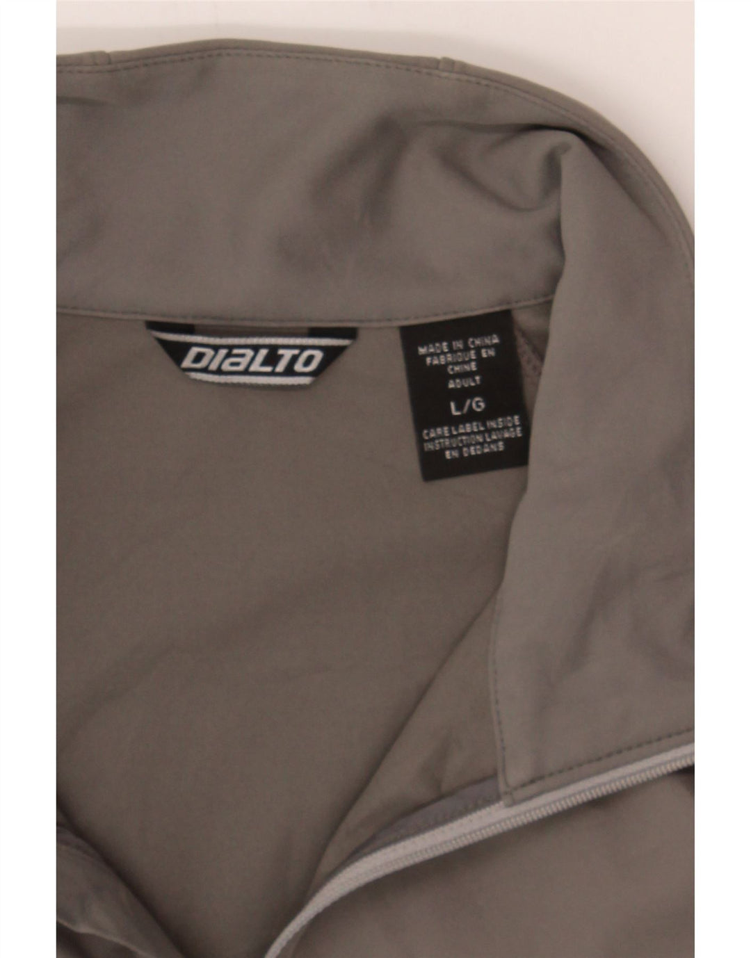 DIALTO Mens Zip Neck Pullover Tracksuit Top Large Grey Polyester Vintage Dialto and Second-Hand Dialto from Messina Hembry 