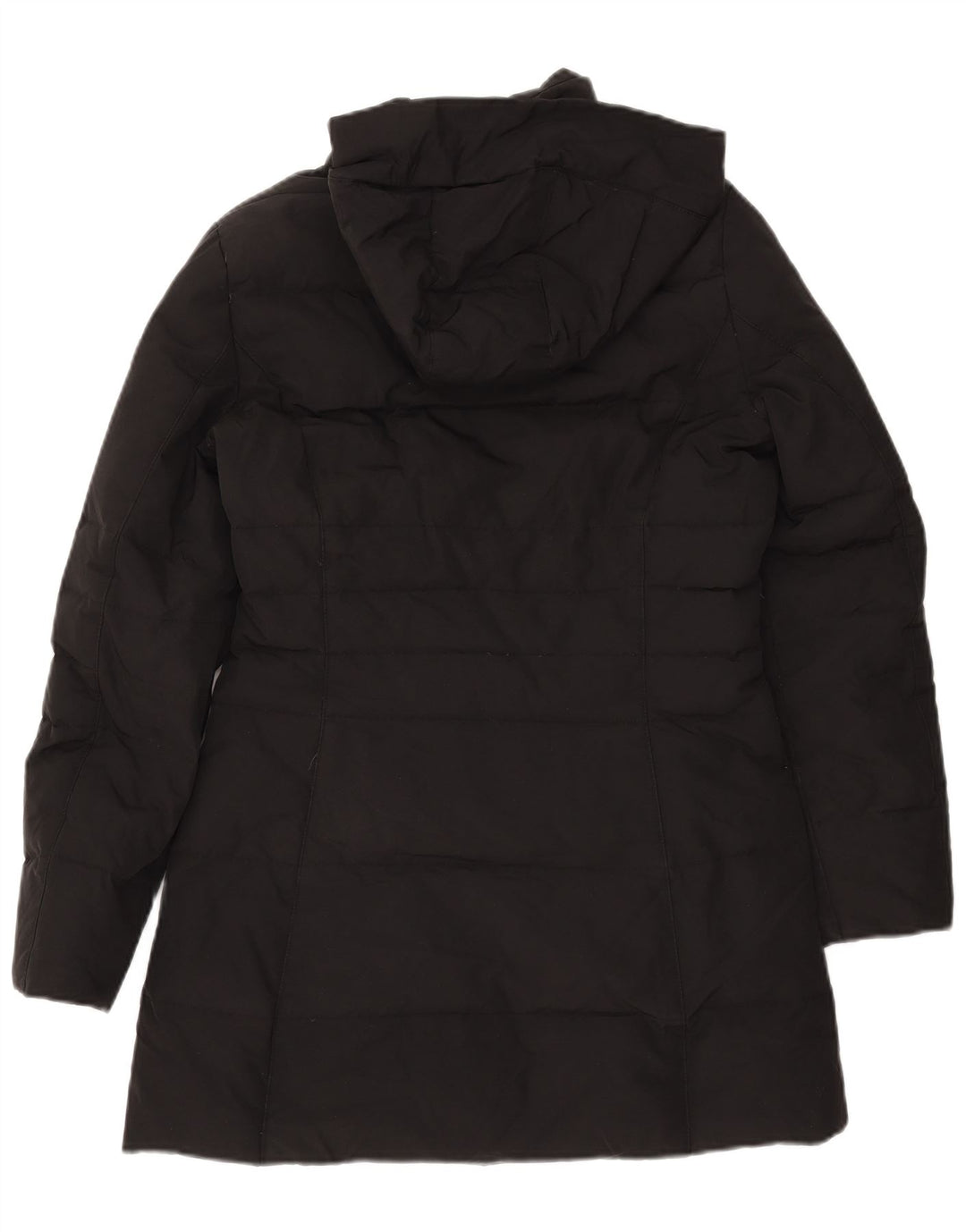 Женское стеганое пальто с капюшоном Woolrich UK 10, маленькое черное