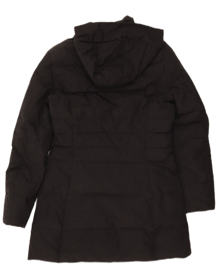 Женское стеганое пальто с капюшоном Woolrich UK 10, маленькое черное
