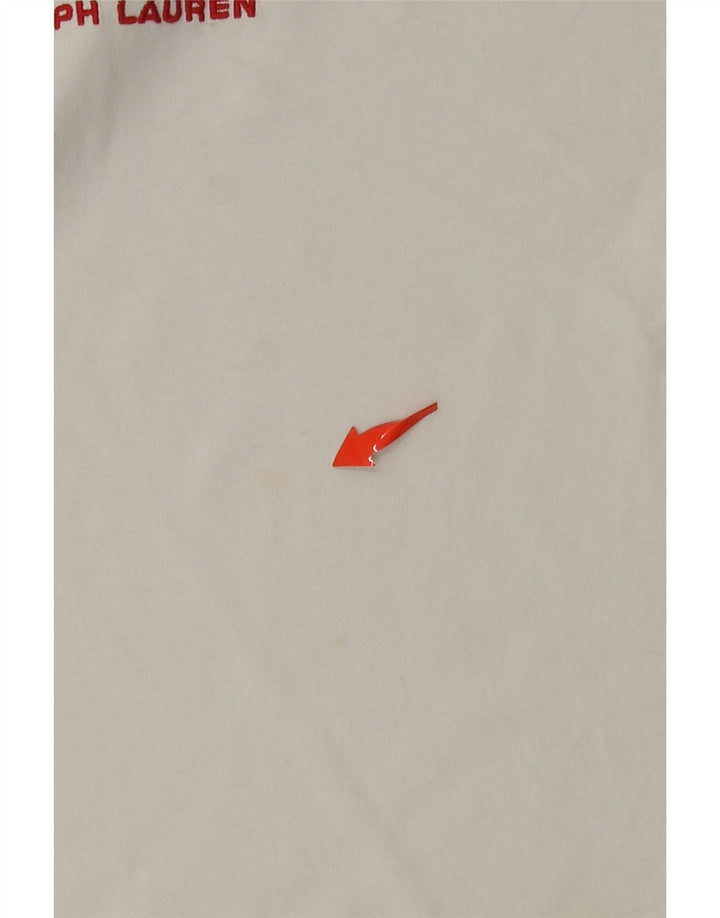 Мужская футболка узкого кроя с рисунком POLO RALPH LAUREN, большой белый цвет