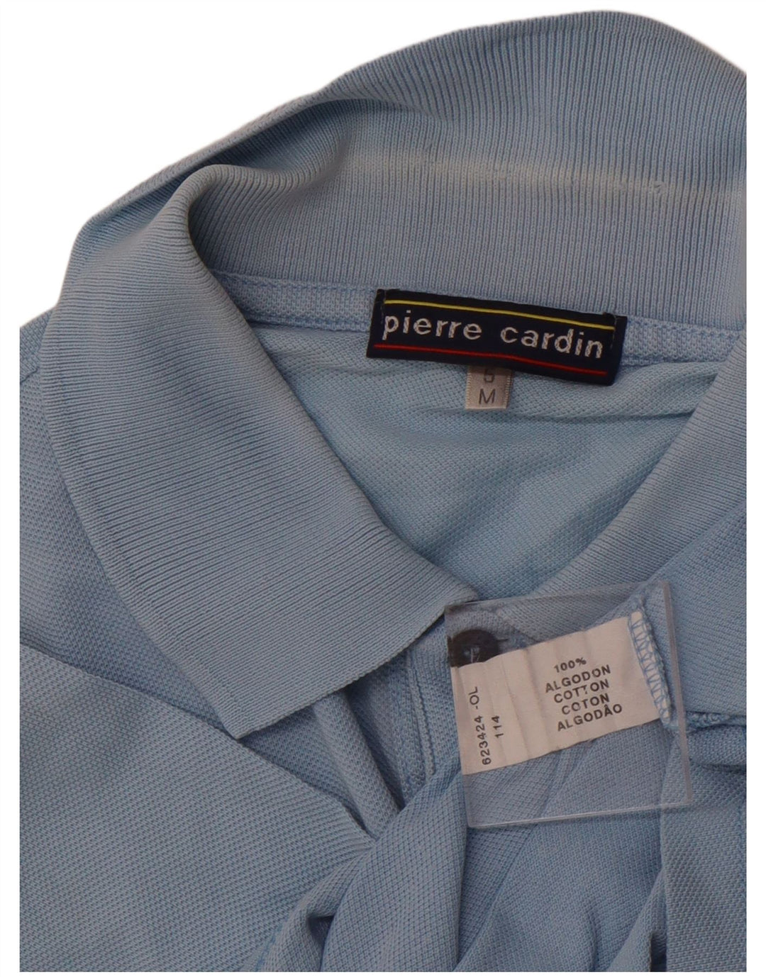 Мужская рубашка поло PIERRE CARDIN, хлопок среднего синего цвета
