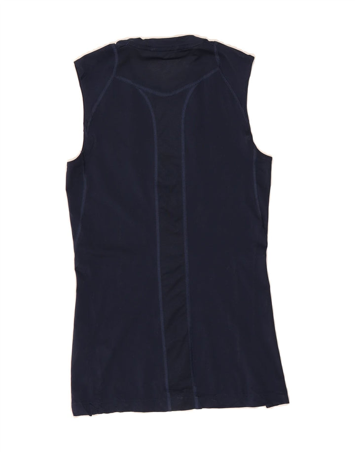 NIKE Womens Rogers Graphic Vest Top UK 8 Small Navy Blue Polyester Vintage Nike and Second-Hand Nike from Messina Hembry 