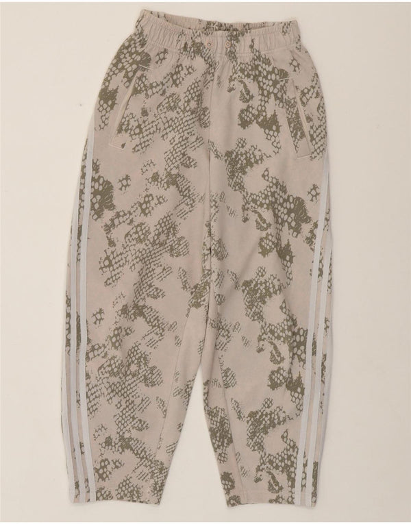 Женские спортивные брюки ADIDAS UK 4/6 XS, бежевый камуфляжный хлопок