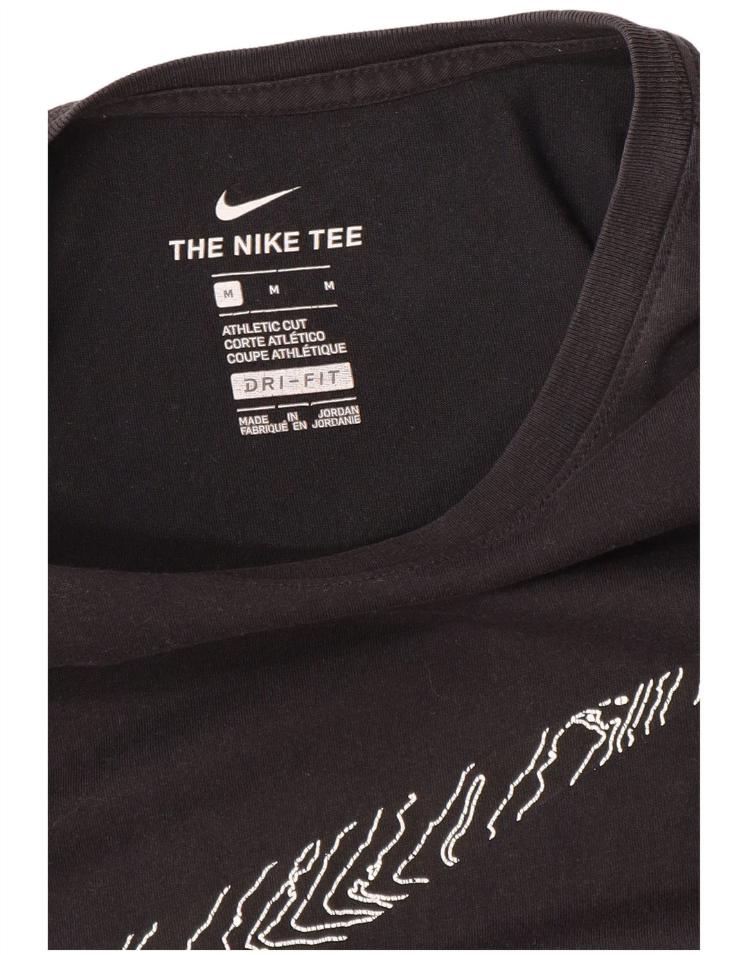 Мужская футболка спортивного кроя NIKE с рисунком, средний черный