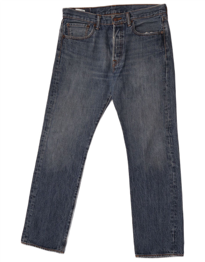 Мужские прямые джинсы Levi's 501 W32 L30 синие, хлопок
