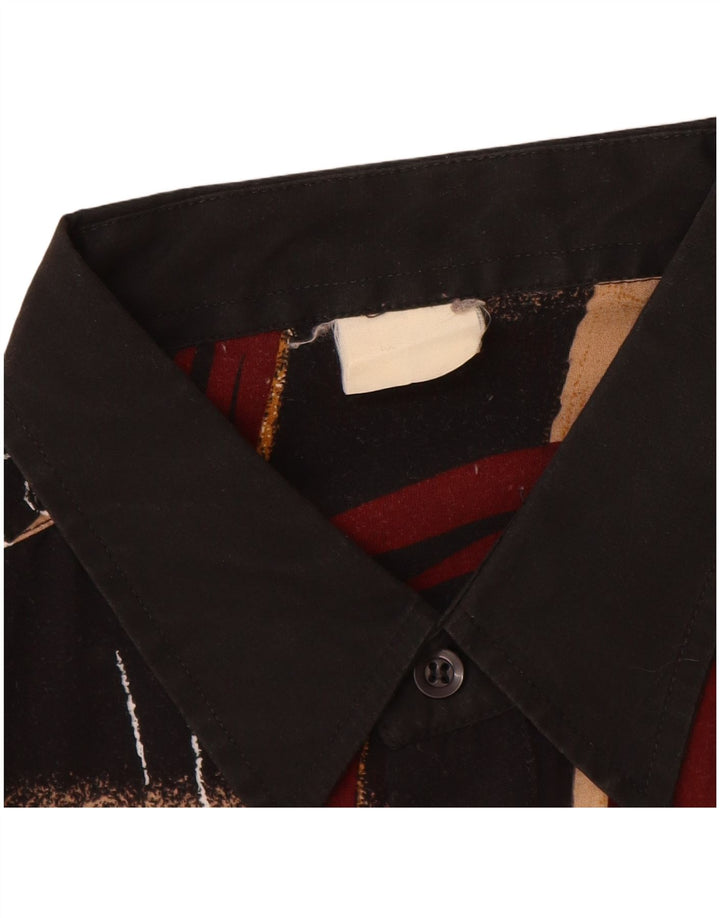 VINTAGE Мужская рубашка с абстрактным узором XL, разноцветная