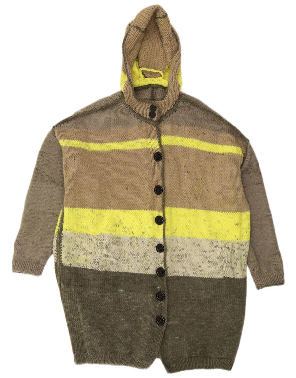 Винтажный женский длинный длинный кардиган-свитер оверсайз, Великобритания, 20, 2XL, разноцветный