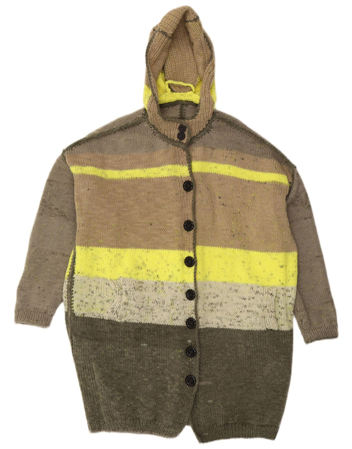 Винтажный женский длинный длинный кардиган-свитер оверсайз, Великобритания, 20, 2XL, разноцветный