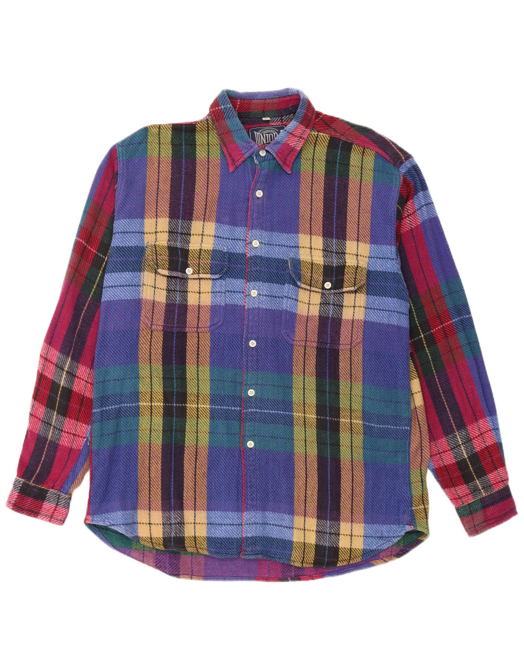 Мужская фланелевая рубашка Junior.D XL в разноцветную клетку