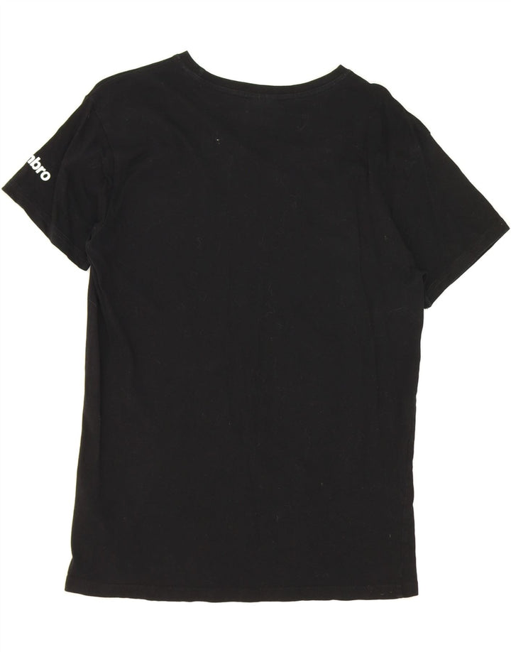 UMBRO Mens T-Shirt Top Medium Black Cotton Vintage Umbro and Second-Hand Umbro from Messina Hembry 