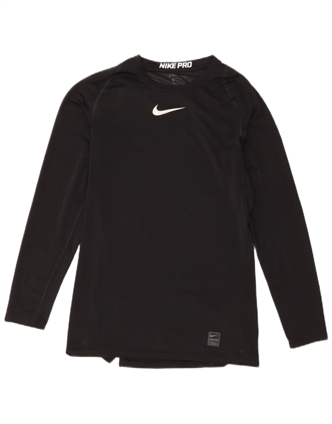 Женский топ с длинным рукавом Nike Dri Fit UK 14, большой черный полиэстер