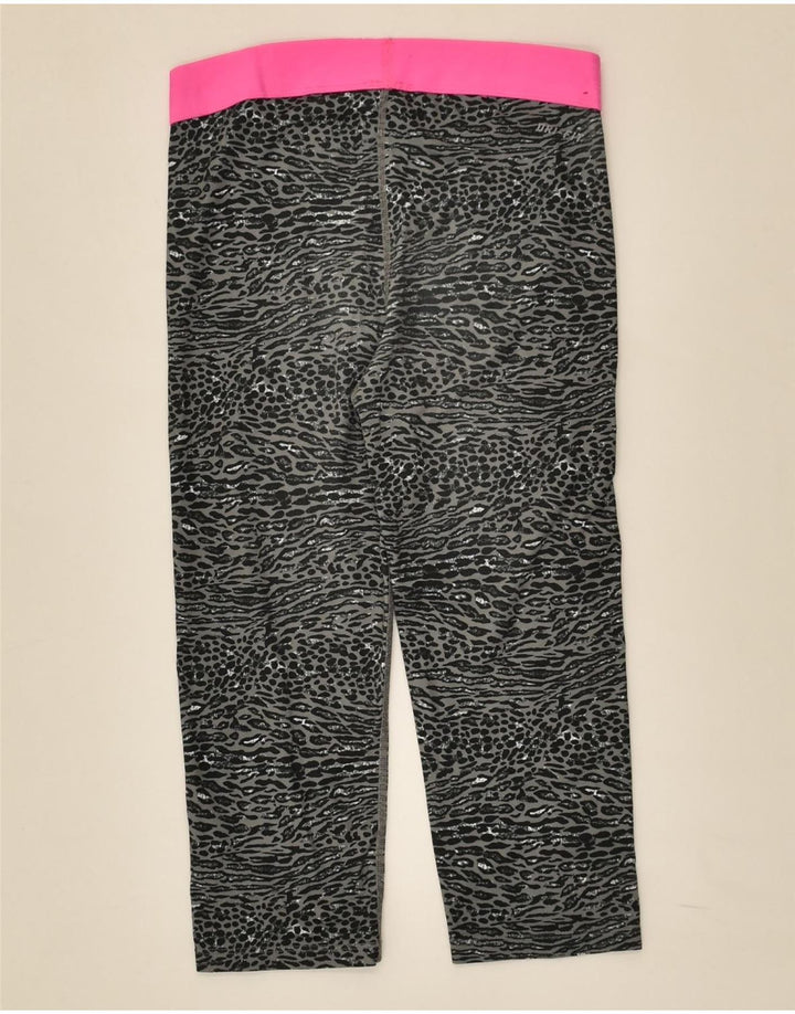 NIKE Girls Dri Fit Tracksuit Trousers 12-13 Years Large Grey Animal Print | Vintage Nike | Thrift | Second-Hand Nike | Used Clothing | Messina Hembry 