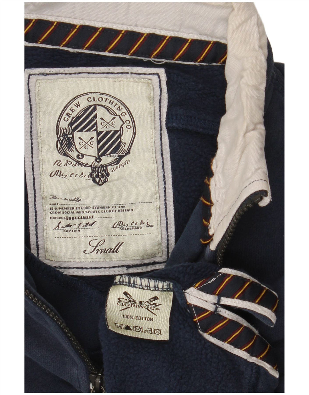 Одежда для экипажа, мужская толстовка с воротником на молнии, маленький темно-синий хлопковый джемпер