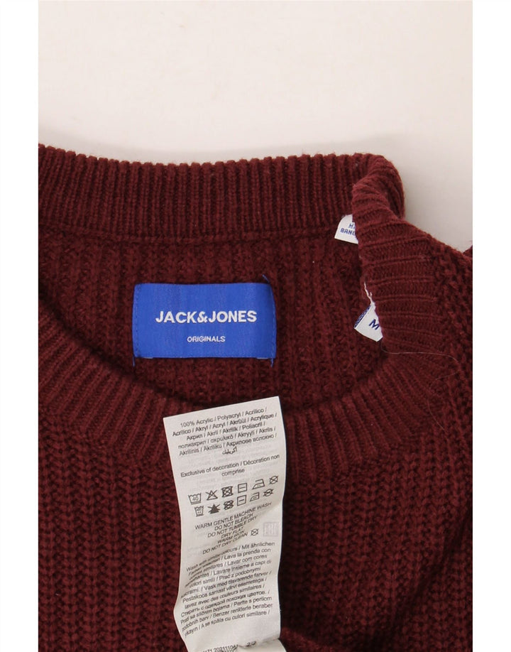 Мужской джемпер с круглым вырезом Jack & Jones, средний бордовый акрил