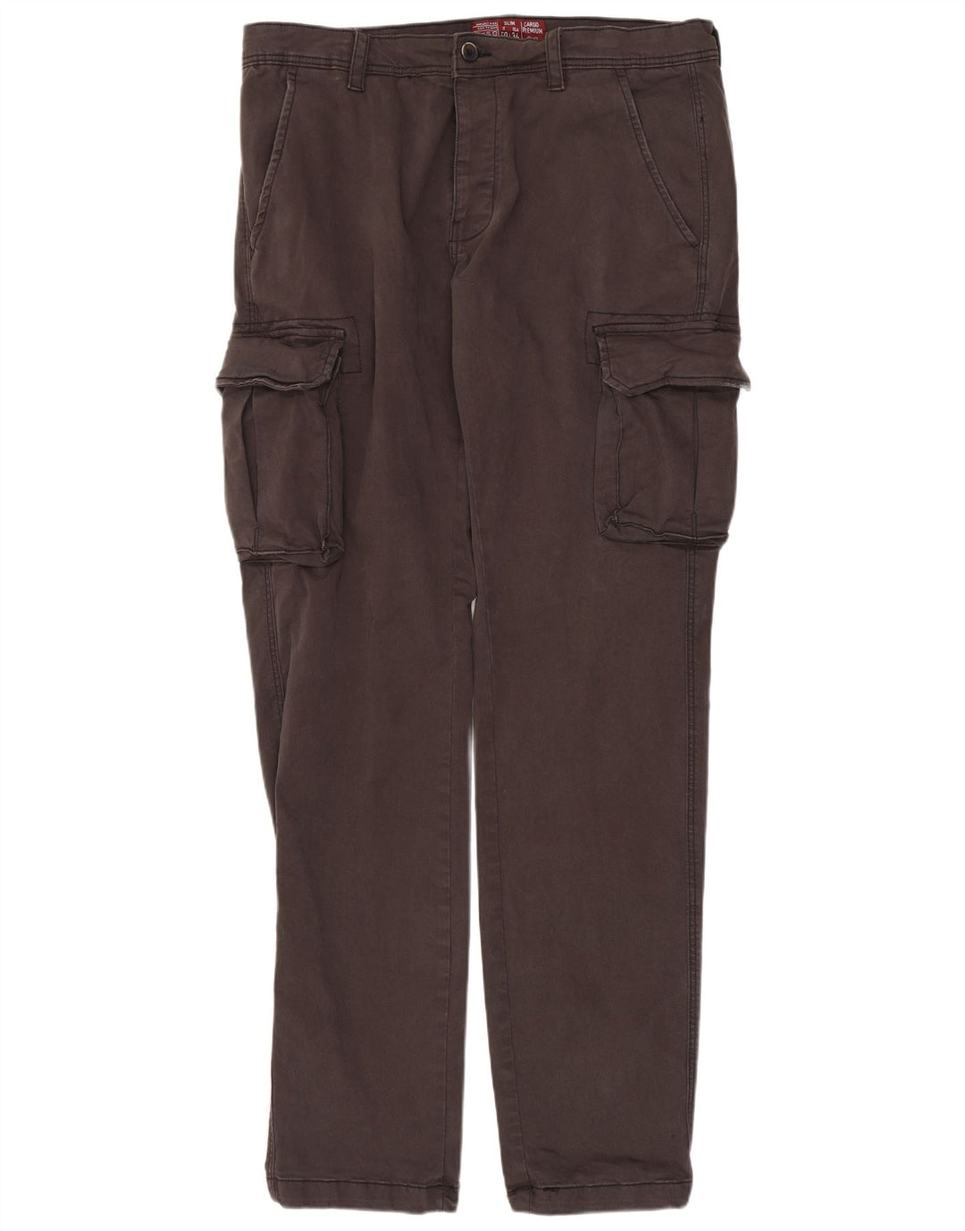 OVS Мужские прямые брюки карго IT 50 Большие W34 L33 Серый хлопок